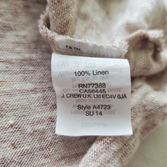 Madewell Size Medium Linen Top Raglan Short Sleeve - Picture 9 of 12